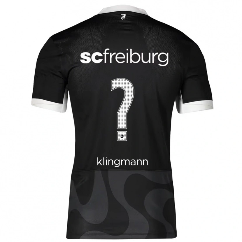 Danxen Femme Maillot Sebastian Klingmann #0 Noir Blanc Tenues Extérieur 2025/26 T-Shirt
