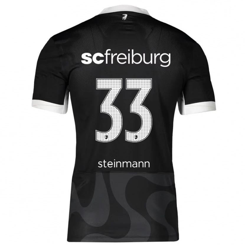 Danxen Femme Maillot Karl Steinmann #33 Noir Blanc Tenues Extérieur 2025/26 T-Shirt