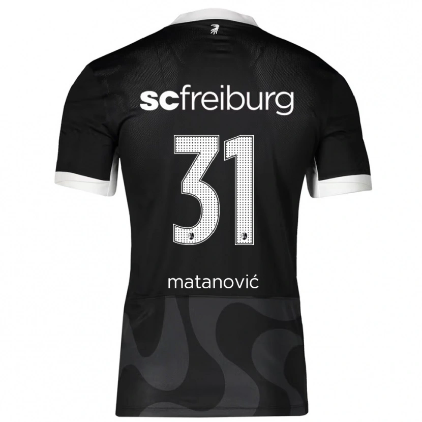 Danxen Femme Maillot Igor Matanovic #31 Noir Blanc Tenues Extérieur 2025/26 T-Shirt