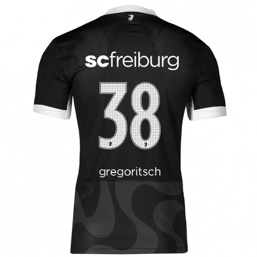 Danxen Femme Maillot Michael Gregoritsch #38 Noir Blanc Tenues Extérieur 2025/26 T-Shirt