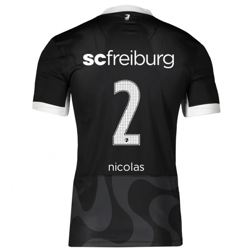 Danxen Femme Maillot Nicolas Schnerring #2 Noir Blanc Tenues Extérieur 2025/26 T-Shirt