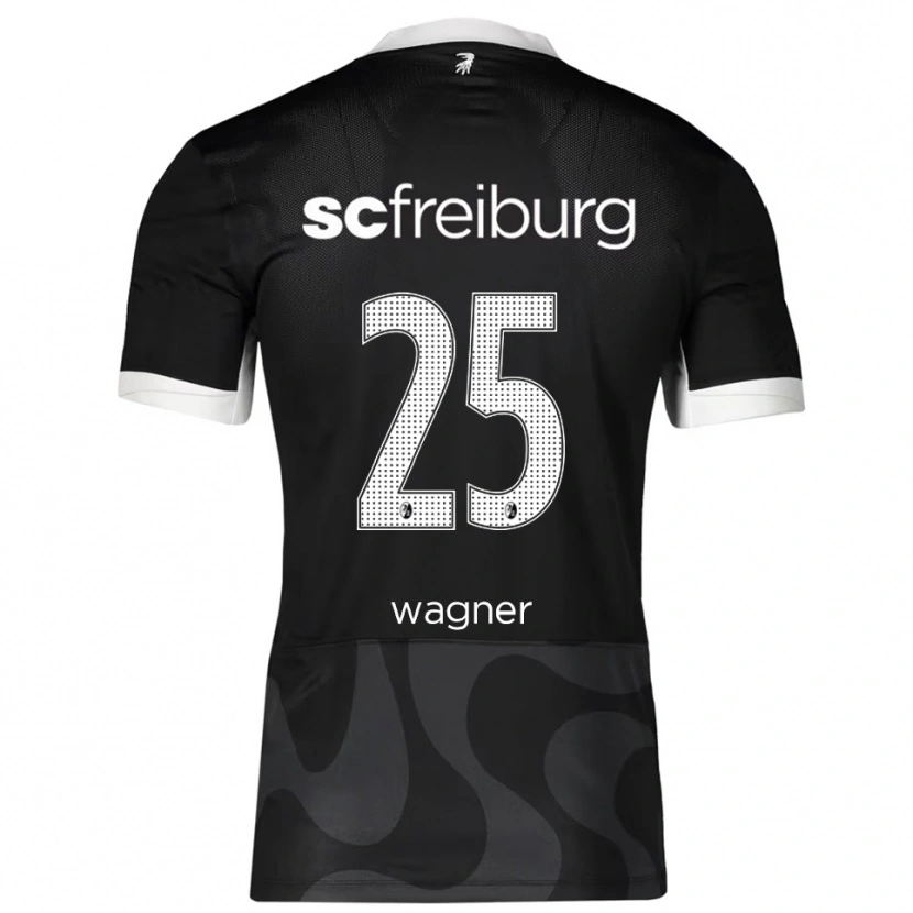 Danxen Femme Maillot Noah Wagner #25 Noir Blanc Tenues Extérieur 2025/26 T-Shirt