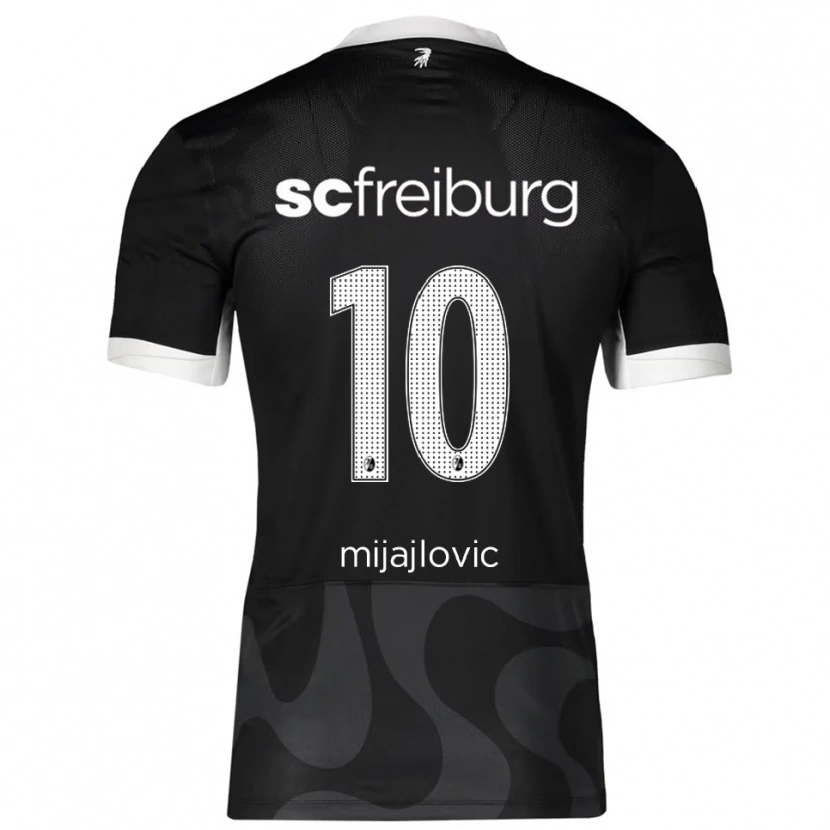 Danxen Femme Maillot Mladen Mijajlovic #10 Noir Blanc Tenues Extérieur 2025/26 T-Shirt