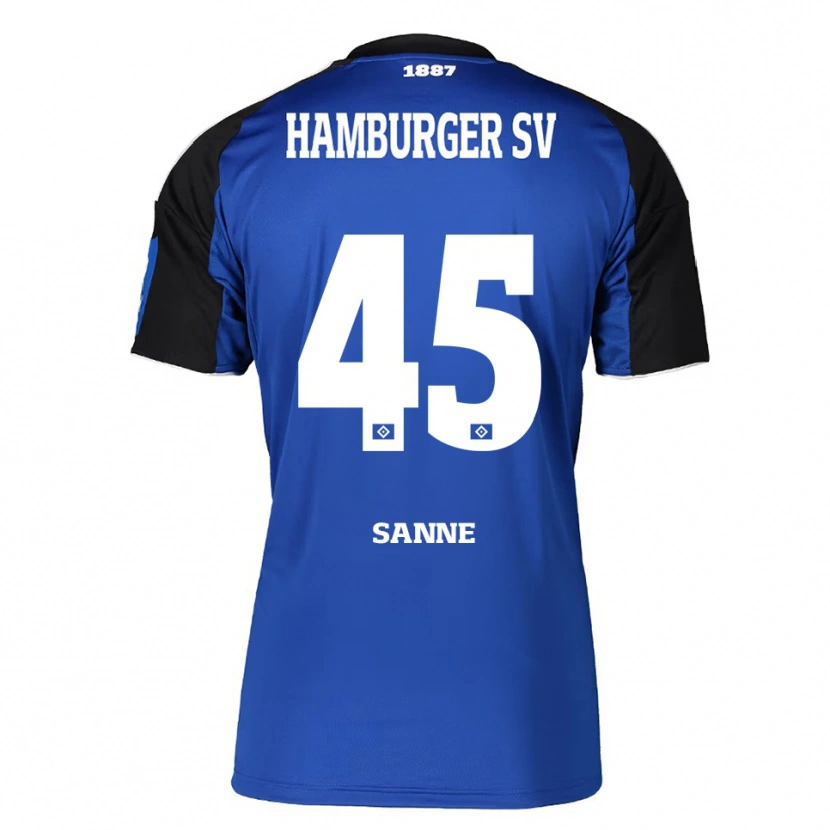 Danxen Femme Maillot Tom Sanne #45 Bleu Noir Tenues Extérieur 2025/26 T-Shirt