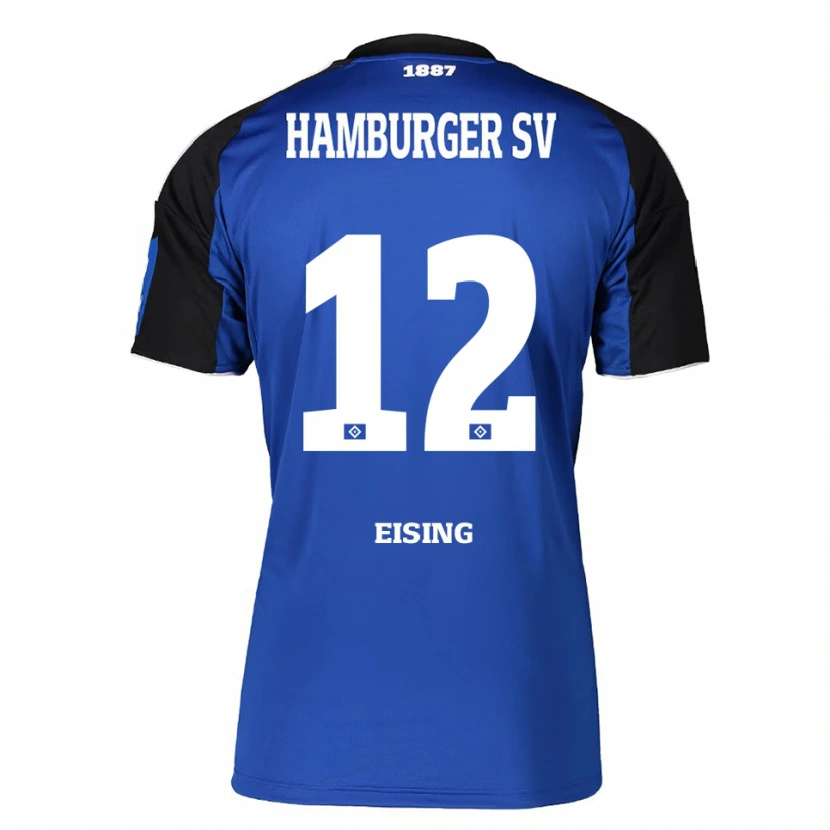 Danxen Femme Maillot Luis Eising #12 Bleu Noir Tenues Extérieur 2025/26 T-Shirt