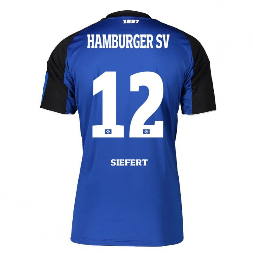 Danxen Femme Maillot Louis Siefert #12 Bleu Noir Tenues Extérieur 2025/26 T-Shirt