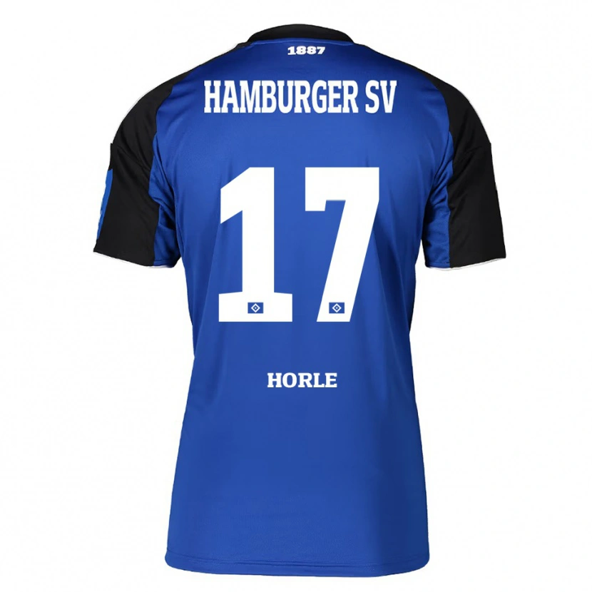 Danxen Femme Maillot Tim Niclas Hörle #17 Bleu Noir Tenues Extérieur 2025/26 T-Shirt