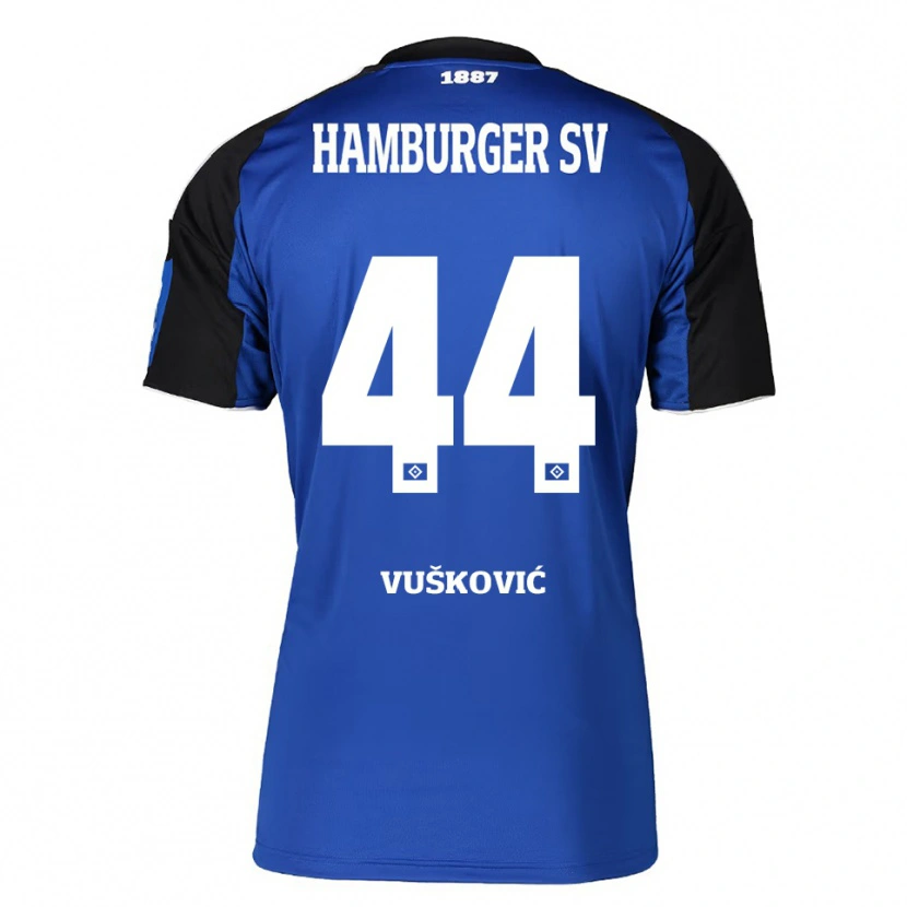 Danxen Femme Maillot Mario Vuskovic #44 Bleu Noir Tenues Extérieur 2025/26 T-Shirt