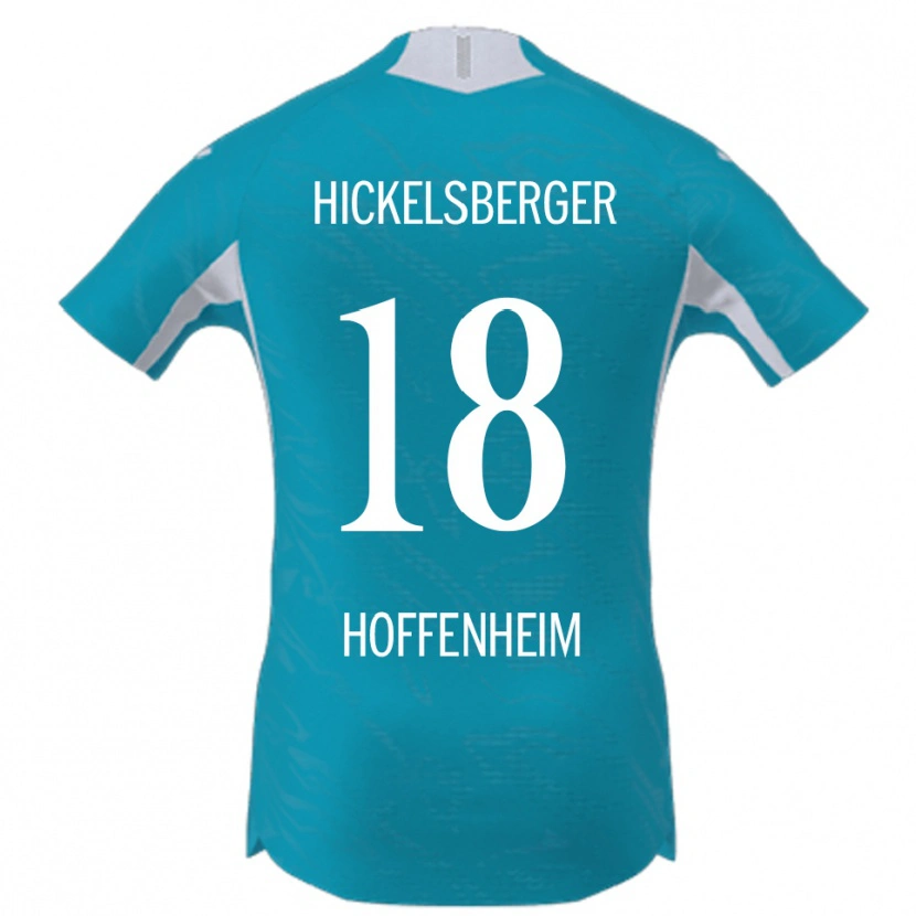 Danxen Femme Maillot Julia Hickelsberger #18 Bleu Ciel Tenues Extérieur 2025/26 T-Shirt