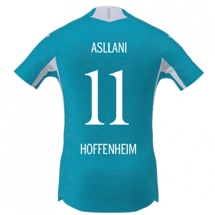 Danxen Femme Maillot Fisnik Asllani #11 Bleu Ciel Tenues Extérieur 2025/26 T-Shirt