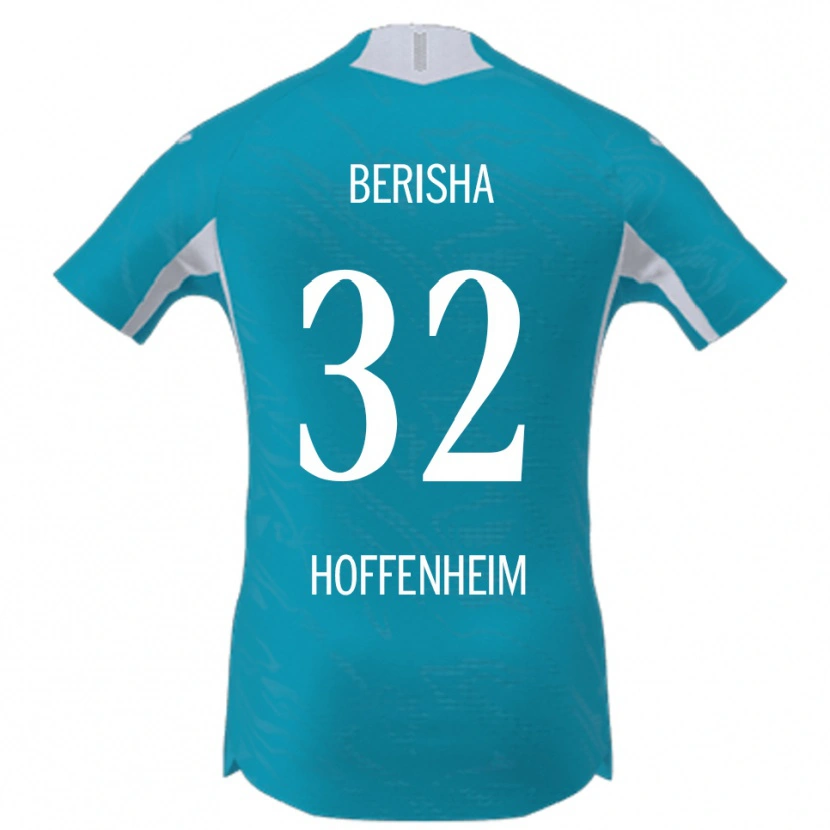 Danxen Femme Maillot Mergim Berisha #32 Bleu Ciel Tenues Extérieur 2025/26 T-Shirt