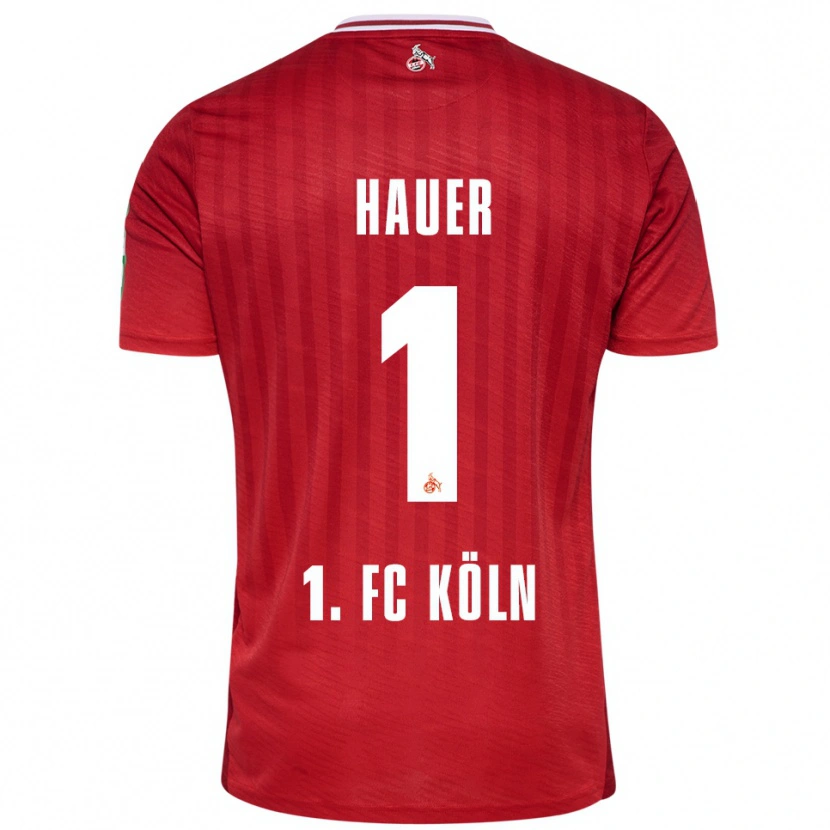 Danxen Femme Maillot Luis Hauer #1 Rouge Blanc Tenues Extérieur 2025/26 T-Shirt