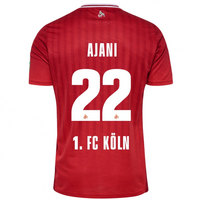 Danxen Femme Maillot Marvin Ajani #22 Rouge Blanc Tenues Extérieur 2025/26 T-Shirt