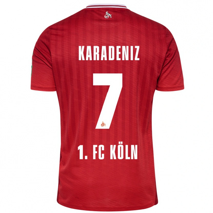 Danxen Femme Maillot Thierry Karadeniz #7 Rouge Blanc Tenues Extérieur 2025/26 T-Shirt