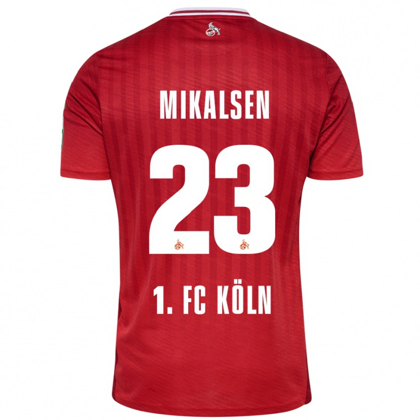 Danxen Femme Maillot Aurora Mikalsen #23 Rouge Blanc Tenues Extérieur 2025/26 T-Shirt