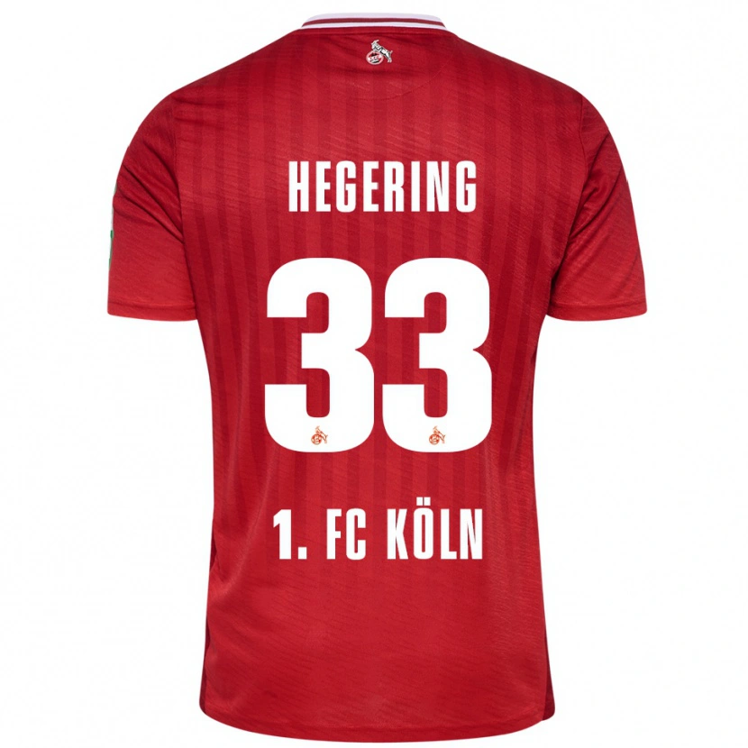 Danxen Femme Maillot Marina Hegering #33 Rouge Blanc Tenues Extérieur 2025/26 T-Shirt