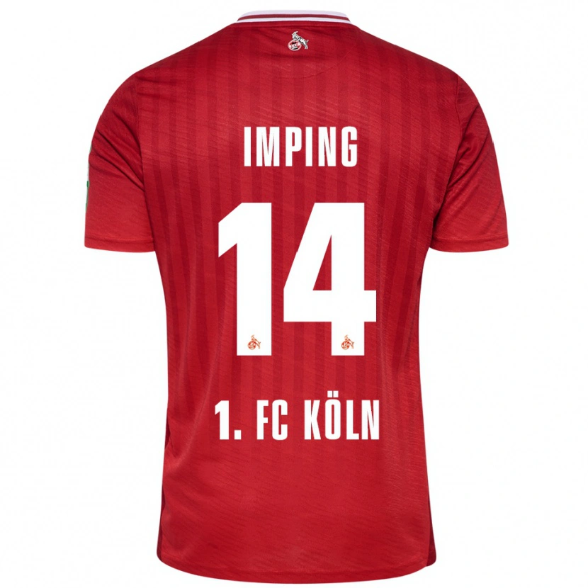 Danxen Femme Maillot Carlotta Imping #14 Rouge Blanc Tenues Extérieur 2025/26 T-Shirt