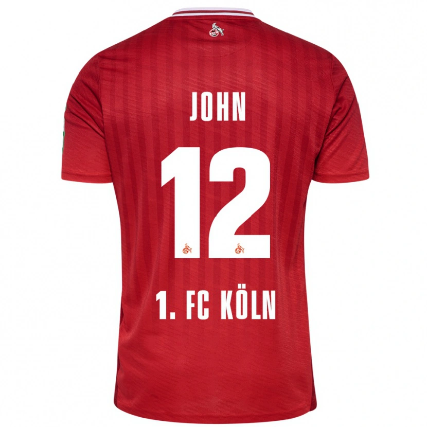 Danxen Femme Maillot Neven John #12 Rouge Blanc Tenues Extérieur 2025/26 T-Shirt