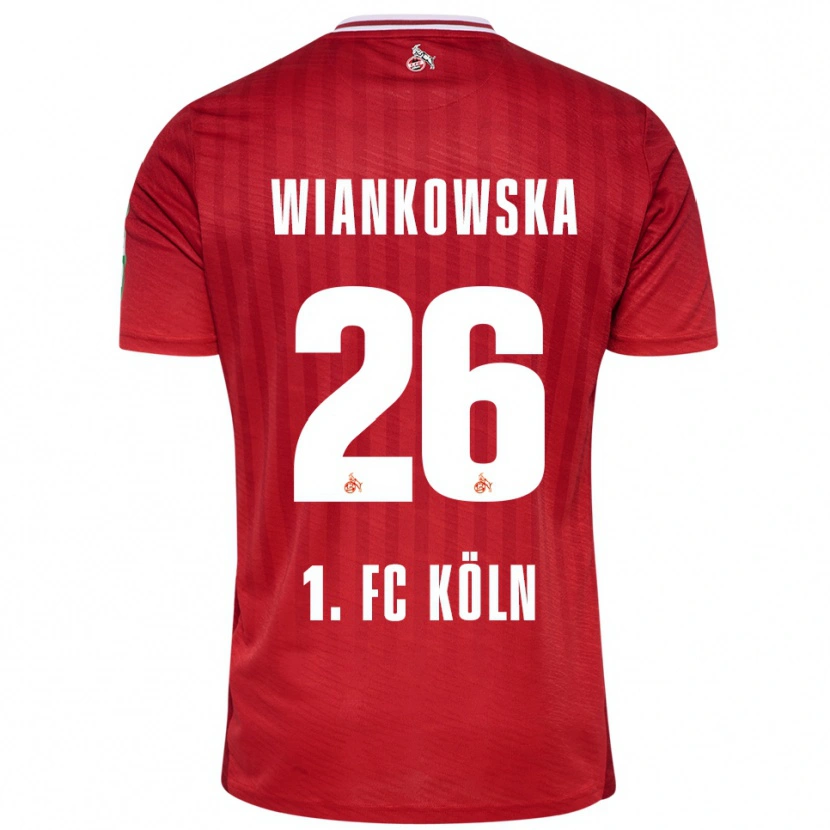 Danxen Femme Maillot Martyna Wiankow­ska #26 Rouge Blanc Tenues Extérieur 2025/26 T-Shirt
