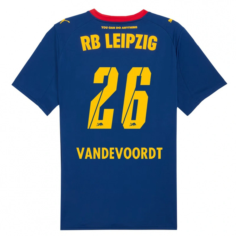 Danxen Femme Maillot Maarten Vandevoordt #26 Marine Rouge Tenues Extérieur 2025/26 T-Shirt