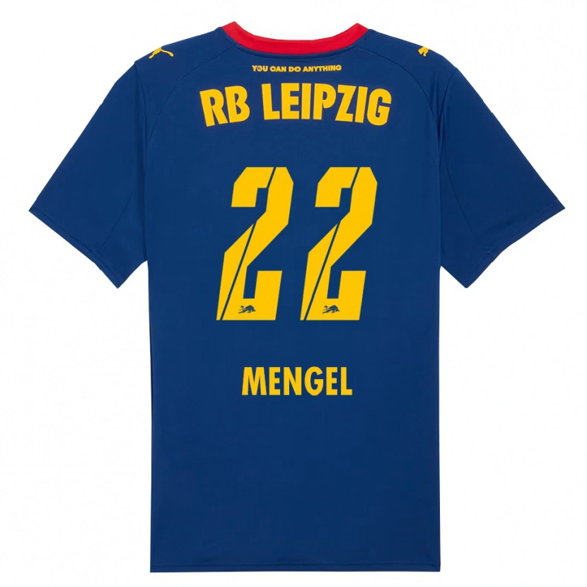 Danxen Femme Maillot Luca Mengel #22 Marine Rouge Tenues Extérieur 2025/26 T-Shirt