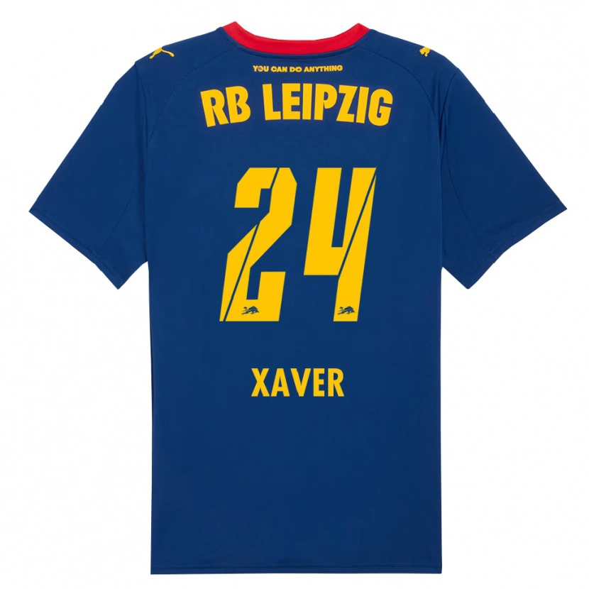 Danxen Femme Maillot Xaver Schlager #24 Marine Rouge Tenues Extérieur 2025/26 T-Shirt