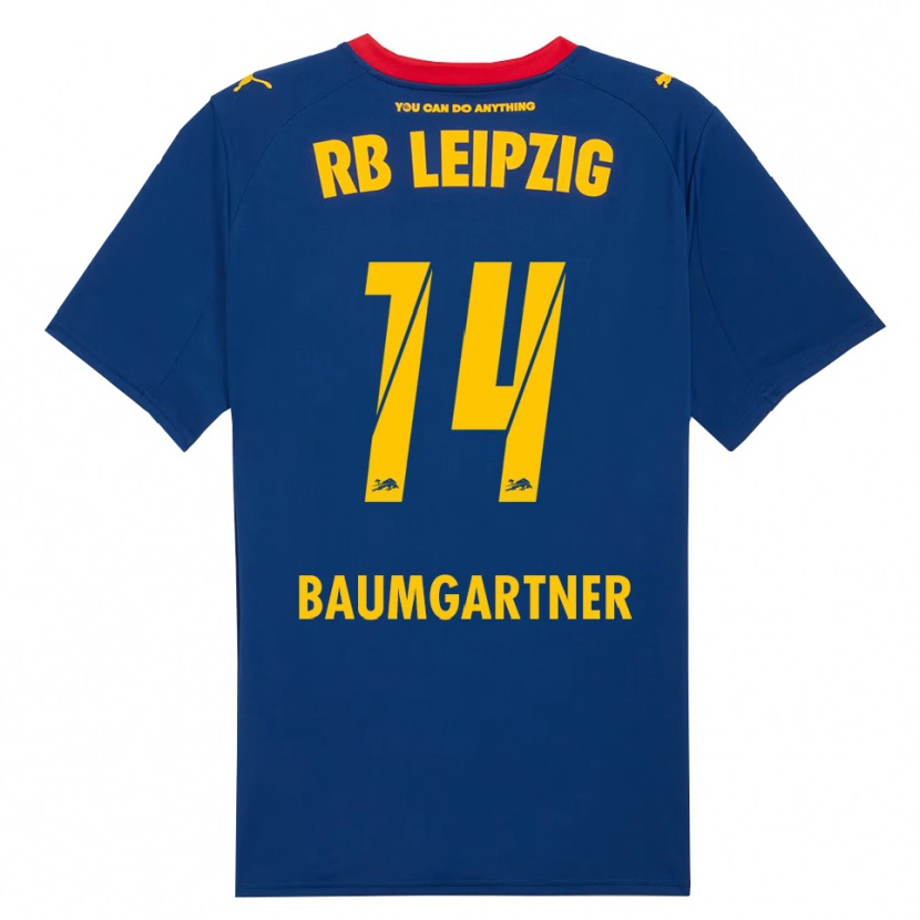 Danxen Femme Maillot Christoph Baumgartner #14 Marine Rouge Tenues Extérieur 2025/26 T-Shirt