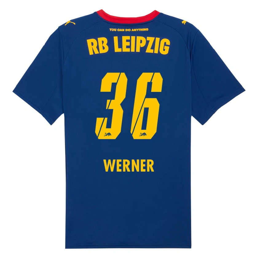 Danxen Femme Maillot Timo Werner #36 Marine Rouge Tenues Extérieur 2025/26 T-Shirt