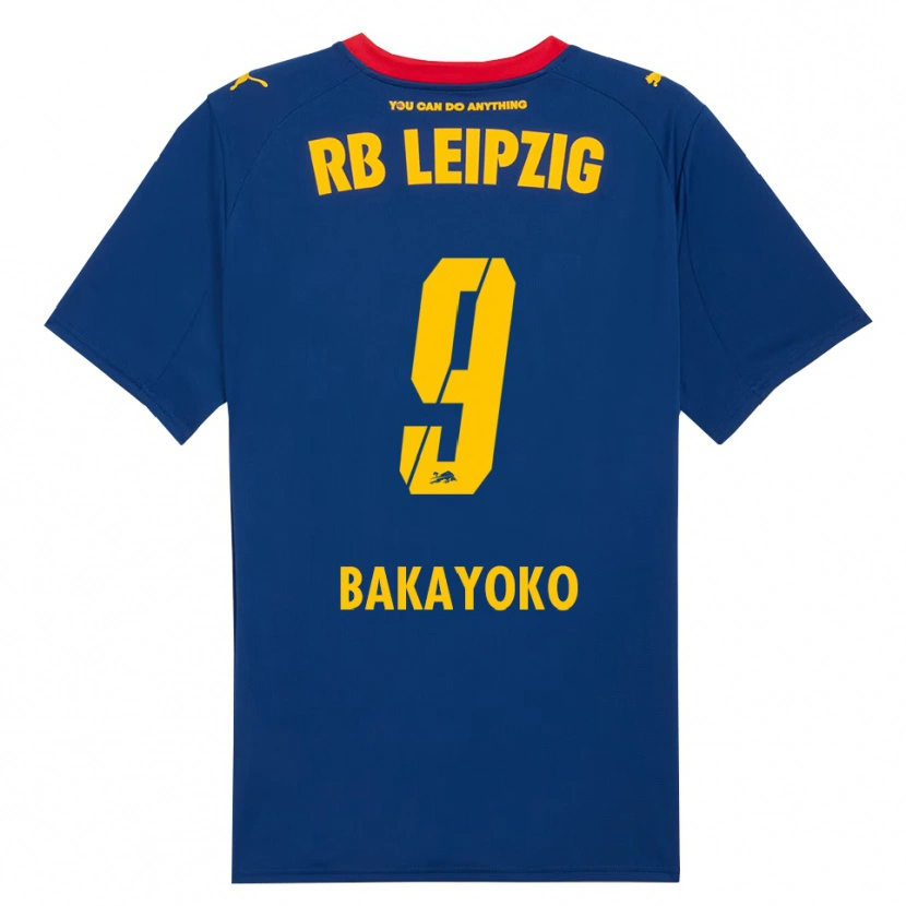 Danxen Femme Maillot Johan Bakayoko #9 Marine Rouge Tenues Extérieur 2025/26 T-Shirt