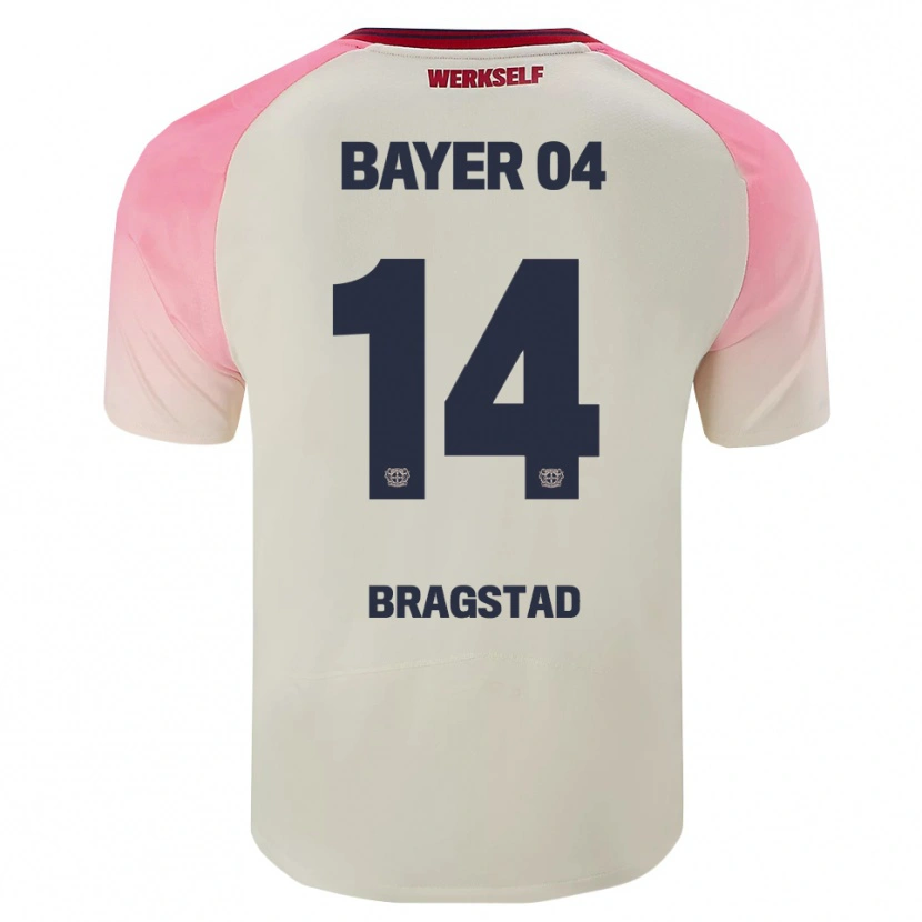 Danxen Femme Maillot Emilie Bragstad #14 Rose Blanc Cassé Tenues Extérieur 2025/26 T-Shirt