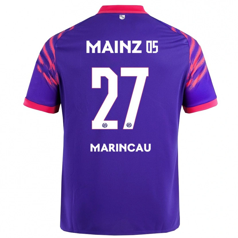 Danxen Femme Maillot Emanuel Marincău #27 Marine Rose Tenues Extérieur 2025/26 T-Shirt