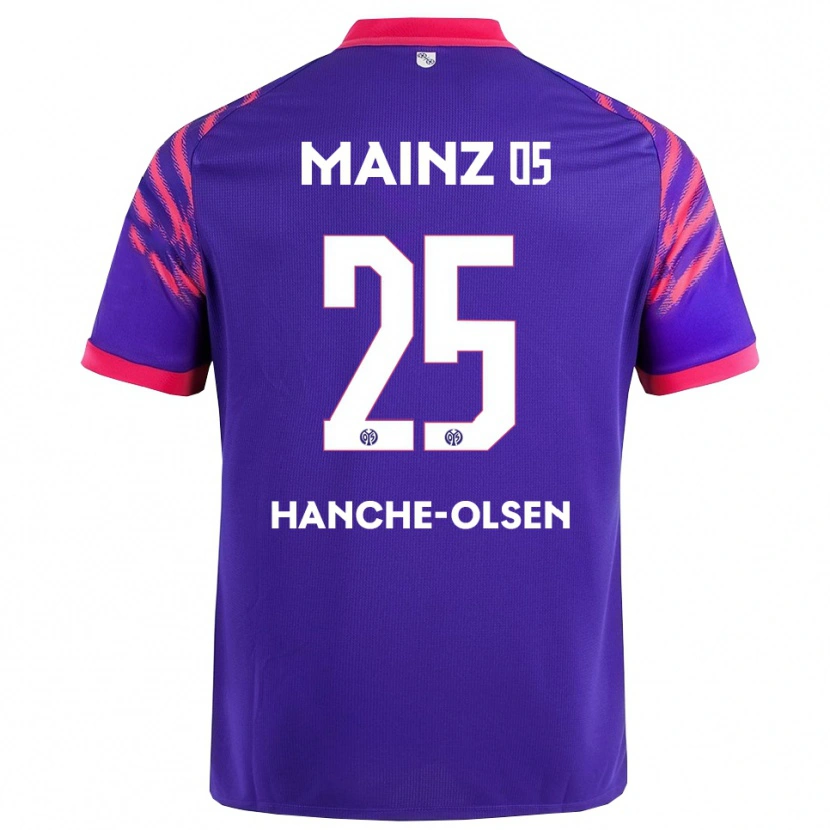Danxen Femme Maillot Andreas Hanche-Olsen #25 Marine Rose Tenues Extérieur 2025/26 T-Shirt