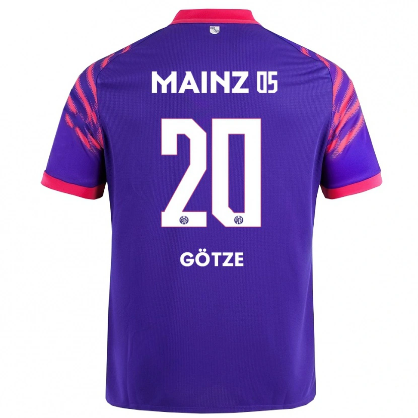 Danxen Femme Maillot Justus Götze #20 Marine Rose Tenues Extérieur 2025/26 T-Shirt