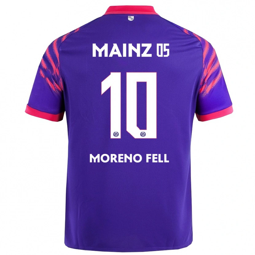 Danxen Femme Maillot Fabio Moreno Fell #10 Marine Rose Tenues Extérieur 2025/26 T-Shirt