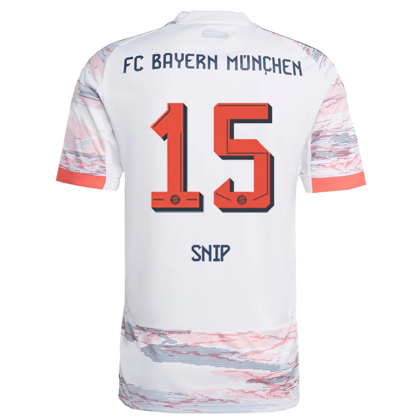 Danxen Femme Maillot Roy Snip #15 Blanc Gris Tenues Extérieur 2025/26 T-Shirt