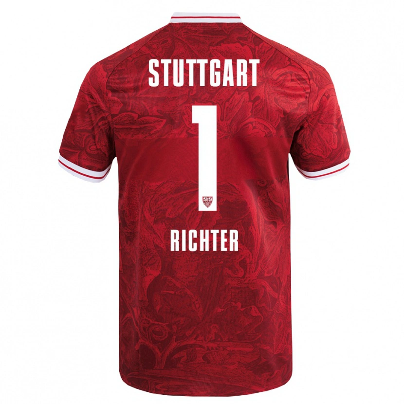 Danxen Femme Maillot Nils Richter #1 Rouge Noir Tenues Extérieur 2025/26 T-Shirt