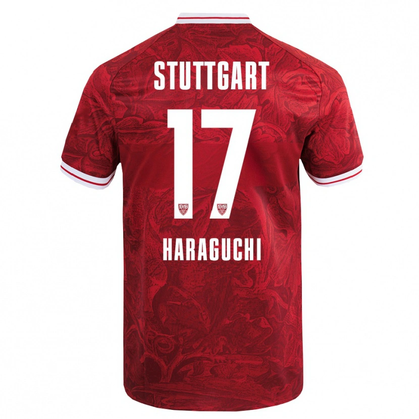 Danxen Femme Maillot Genki Haraguchi #17 Rouge Noir Tenues Extérieur 2025/26 T-Shirt
