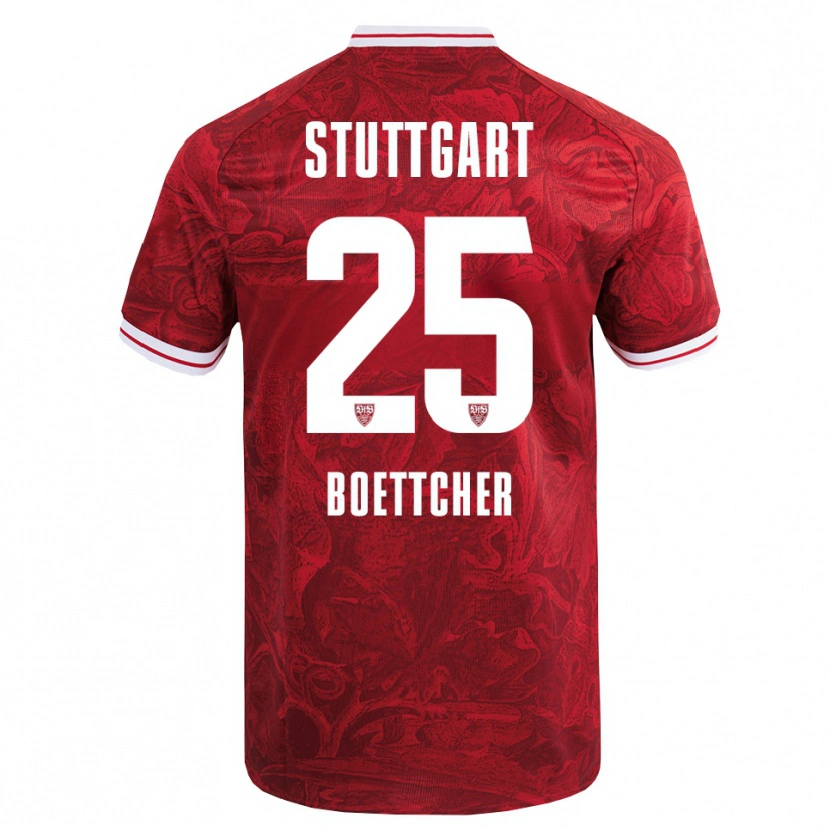 Danxen Femme Maillot Eve Boettcher #25 Rouge Noir Tenues Extérieur 2025/26 T-Shirt