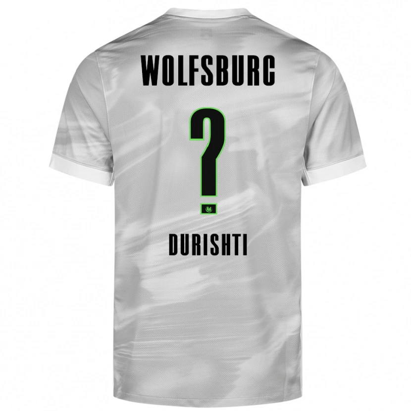 Danxen Femme Maillot Brendon Durishti #0 Gris Blanc Tenues Extérieur 2025/26 T-Shirt