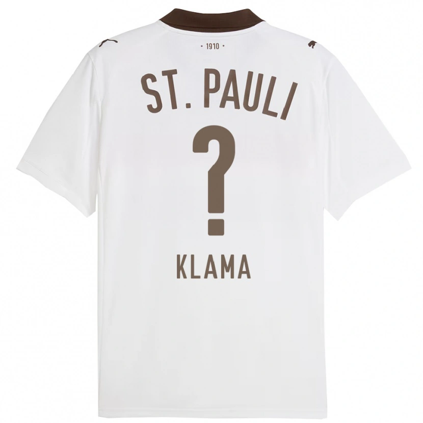 Danxen Femme Maillot Matthias Klama #0 Blanc Rouge Tenues Extérieur 2025/26 T-Shirt