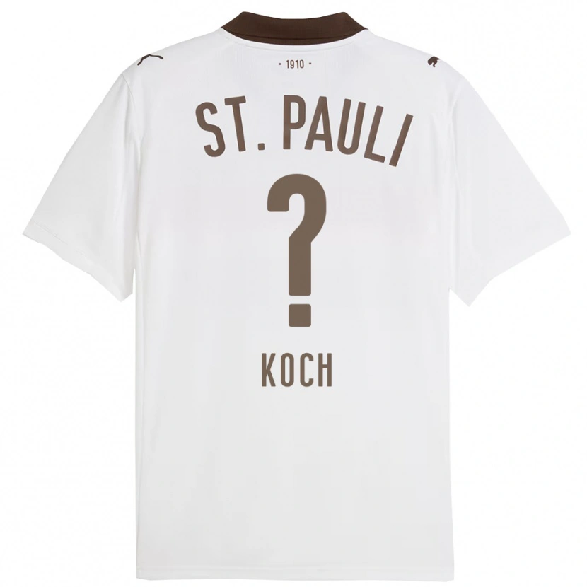 Danxen Femme Maillot Philip Koch #0 Blanc Rouge Tenues Extérieur 2025/26 T-Shirt