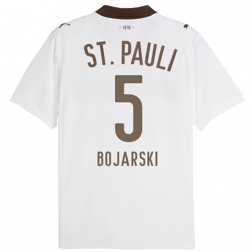 Danxen Femme Maillot Tetje Bojarski #5 Blanc Rouge Tenues Extérieur 2025/26 T-Shirt