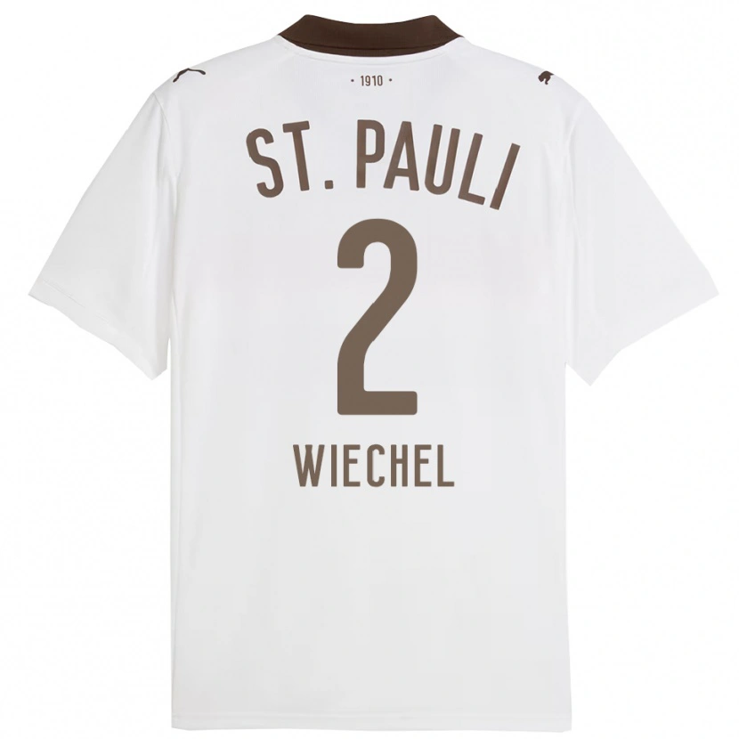 Danxen Femme Maillot Jan Wiechel #2 Blanc Rouge Tenues Extérieur 2025/26 T-Shirt