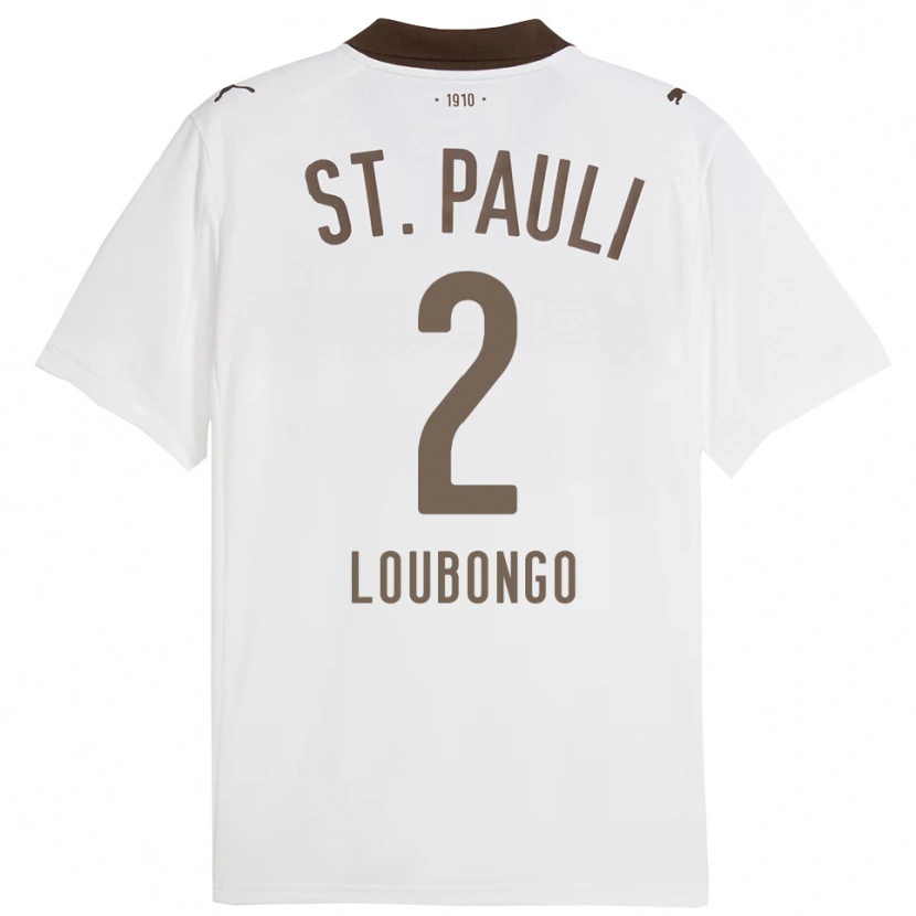 Danxen Femme Maillot Midou Loubongo #2 Blanc Rouge Tenues Extérieur 2025/26 T-Shirt