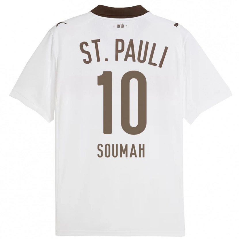 Danxen Femme Maillot Bouba Soumah #10 Blanc Rouge Tenues Extérieur 2025/26 T-Shirt