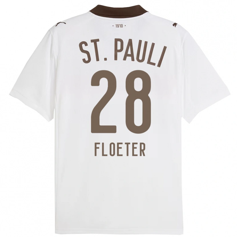 Danxen Femme Maillot Joline Floeter #28 Blanc Rouge Tenues Extérieur 2025/26 T-Shirt