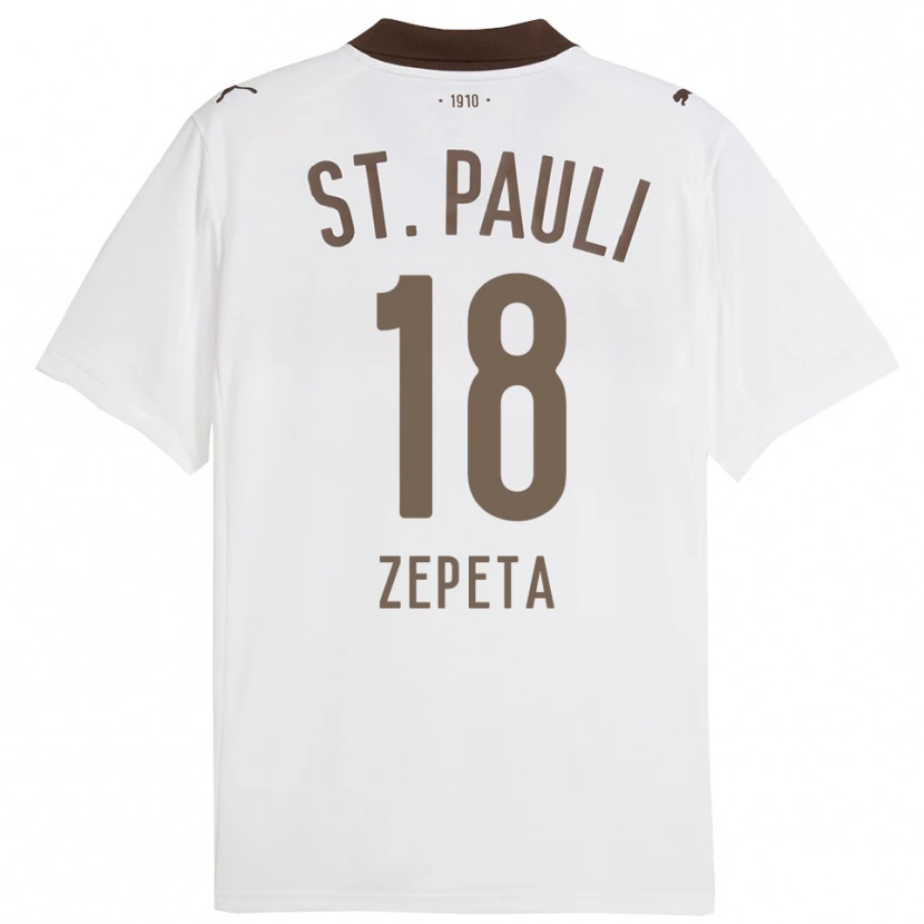 Danxen Femme Maillot Atakan Zepeta #18 Blanc Rouge Tenues Extérieur 2025/26 T-Shirt