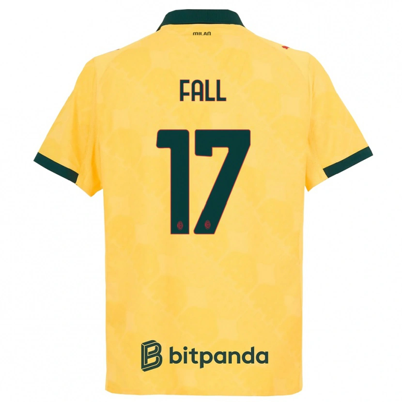Danxen Femme Maillot Mbarick Fall #17 Jaune Noir Troisieme 2025/26 T-Shirt