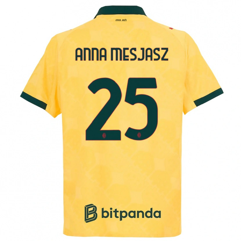Danxen Femme Maillot Małgorzata Anna Mesjasz #25 Jaune Noir Troisieme 2025/26 T-Shirt