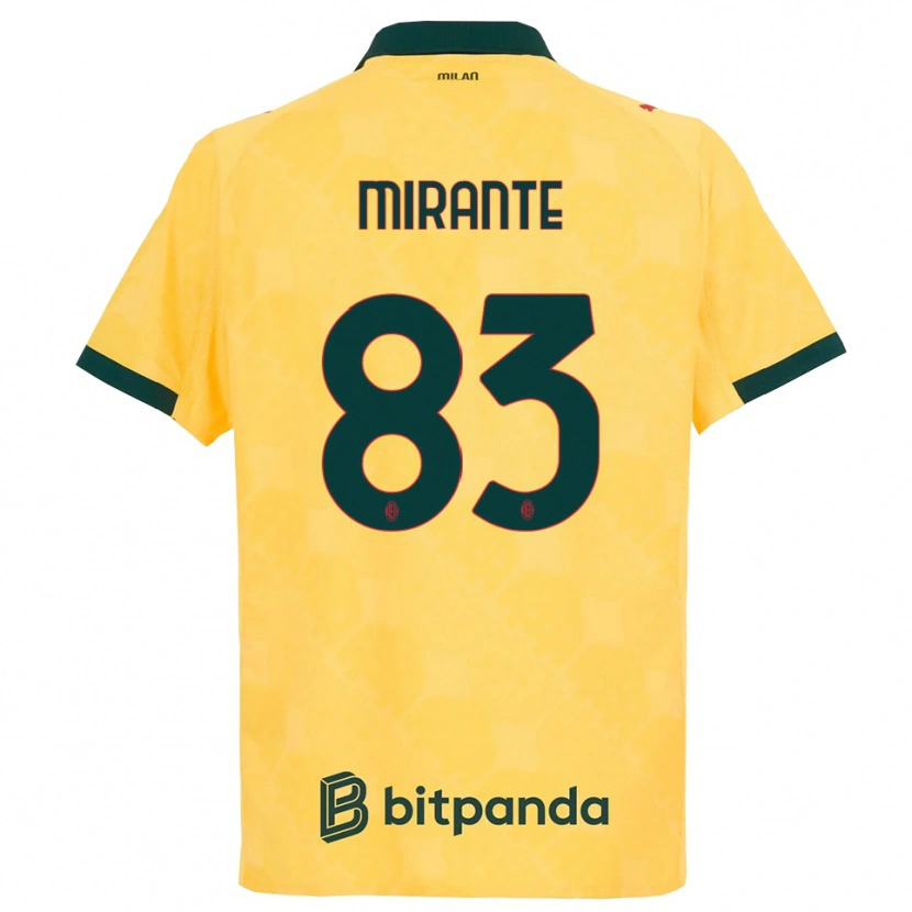 Danxen Femme Maillot Antonio Mirante #83 Jaune Noir Troisieme 2025/26 T-Shirt